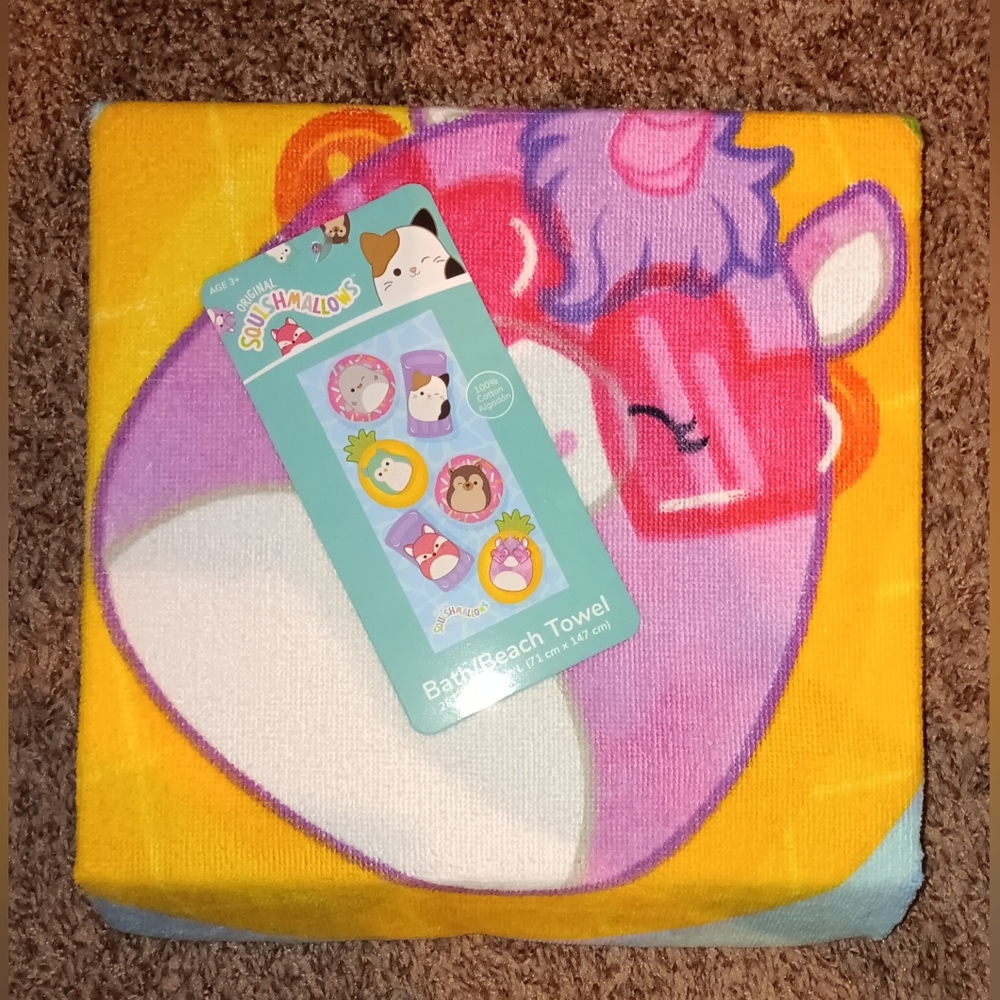 Sold.                Squishmallow bath/beach towel